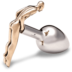 Plug anal Fessman ROSEBUDS en acier chirurgical et bronze rhodié, finition miroir polie à la main, design sculptural et poids optimal pour un plaisir profond.