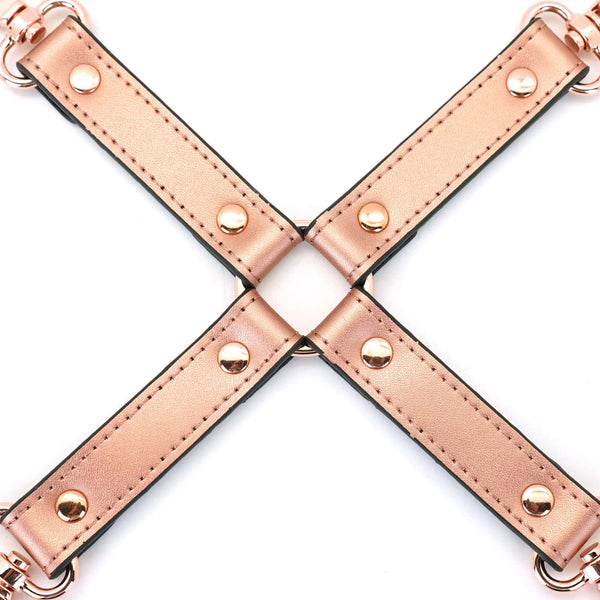 Hogtie en Cuir de vache Rose Gold détails en métal Rose gold