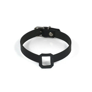 Choker en Cuir Noir Walpier Buttero Veg Tan et Quincaillerie nickelée