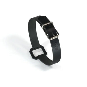 Choker en Cuir Noir Walpier Buttero Veg Tan et Quincaillerie nickelée