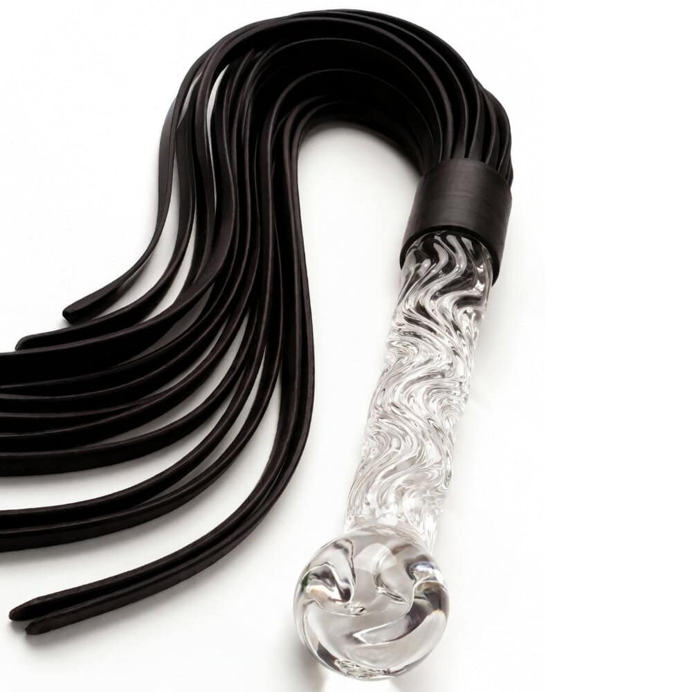 BM Sélection - Fouet Dildo Verre et Cuir