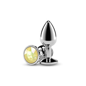 BM Sélection - Plug Anal Aluminium Cristal Jaune - 2 Tailles