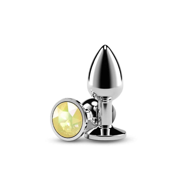 BM Sélection - Plug Anal Aluminium Cristal Jaune - 2 Tailles