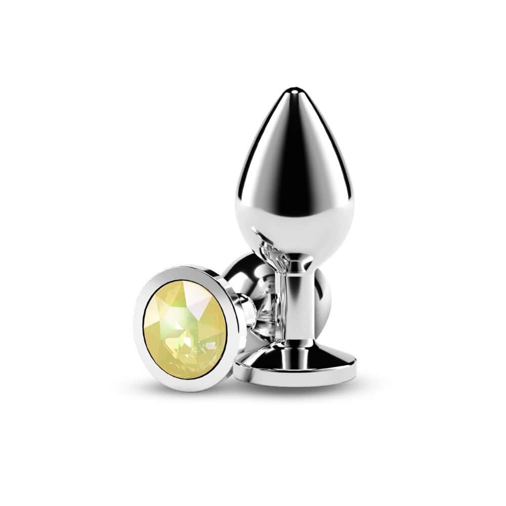 BM Sélection - Plug Anal Aluminium Cristal Jaune - 2 Tailles