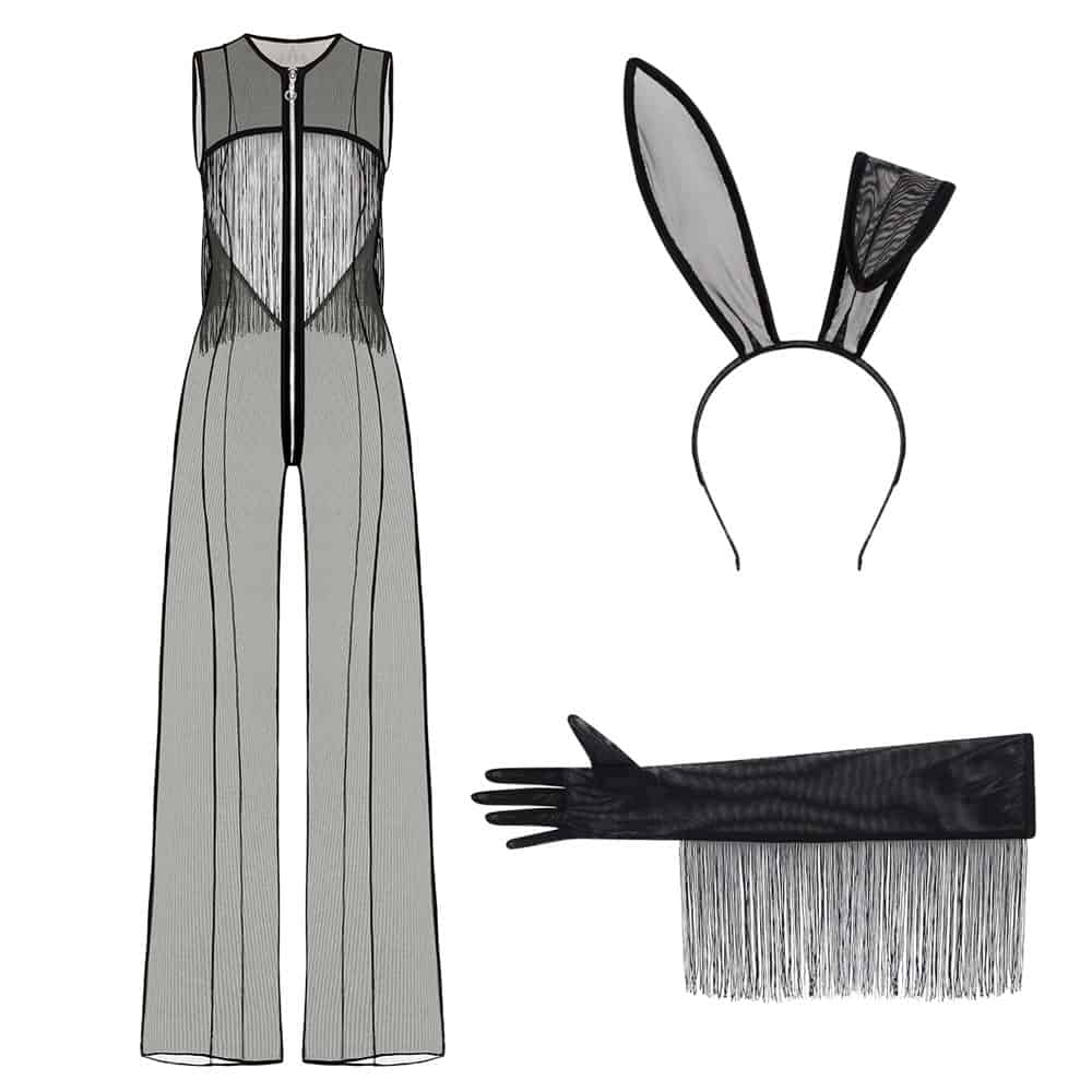 Techno Bunny from Baed stories, Jumpsuit with gloves and Headband.