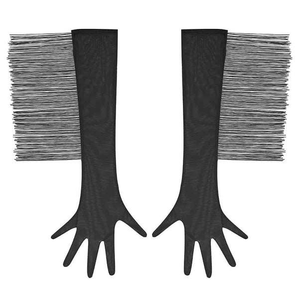 Lot de gants noirs avec franges