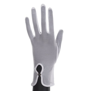 Gants à Volants Blanc en Résille Fine style élégant