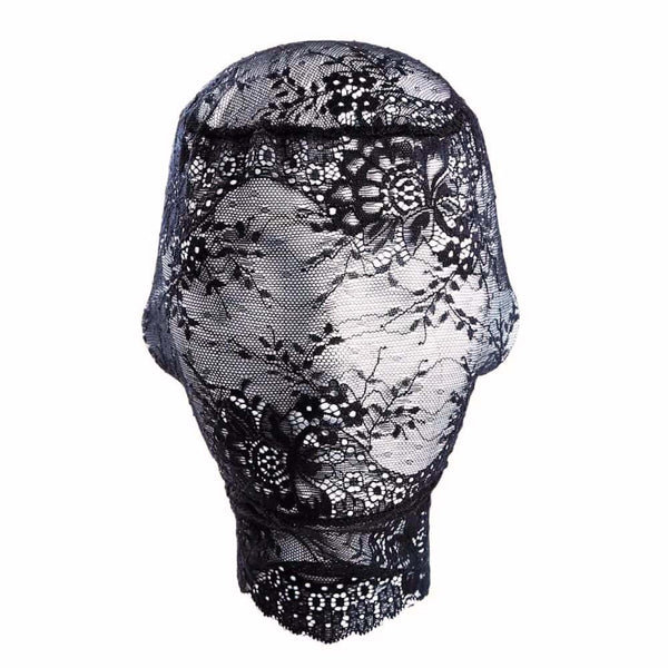 Packshot de Devant d'une Cagoule en Dentelle Noire