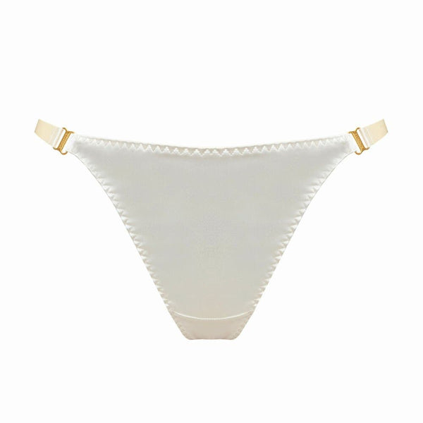 BORDELLE Signature - String en Soie Crème