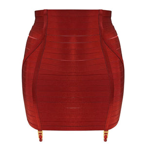 Packshot du Devant de la Jupe Waspie Harnais en couleur Rouge