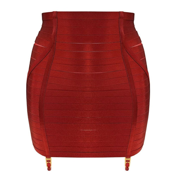 Packshot du Devant de la Jupe Waspie Harnais en couleur Rouge