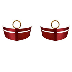 Packshot du Devant des Garters Wide Strap couleur Rouge