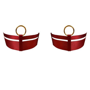 Packshot du Devant des Garters Wide Strap couleur Rouge