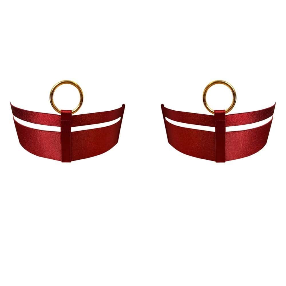 Packshot du Devant des Garters Wide Strap couleur Rouge