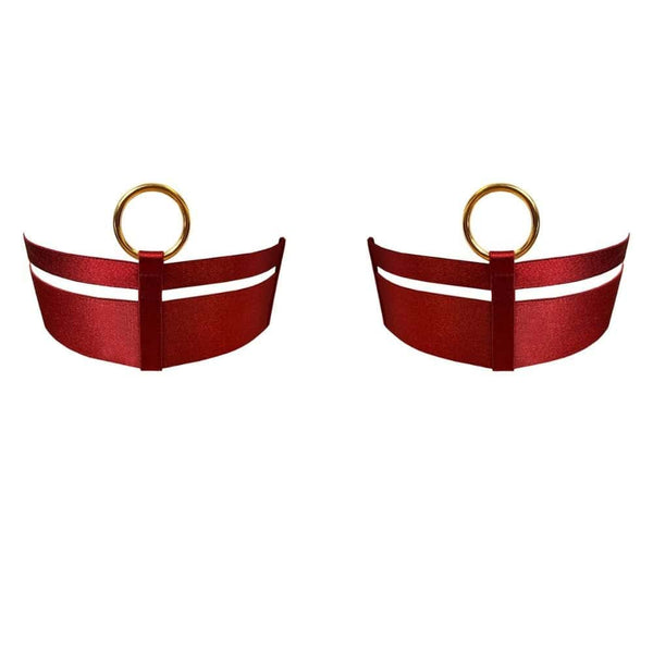 Packshot du Devant des Garters Wide Strap couleur Rouge