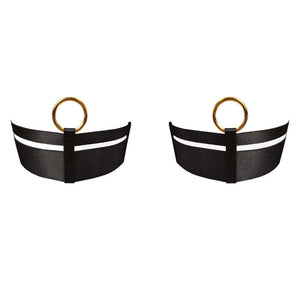 Packshot du Devant des Garters Wide Strap couleur Noir