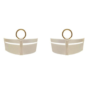 Packshot du Devant des Garters Wide Strap couleur Crème