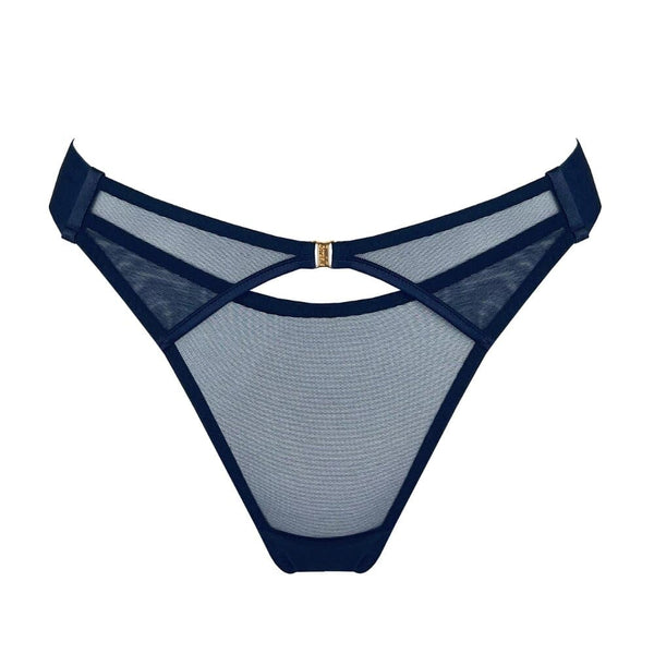 BORDELLE Signature - Wide Strap Navy Thong