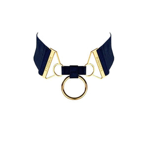 BORDELLE Signature - Halskette Großer Ring Navy