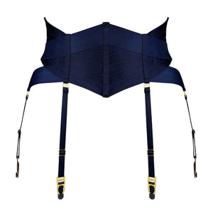 BORDELLE Signature - Strumpfhalter-Korsett Navy