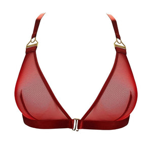 Soutien-Gorge Triangle en Résille rouge