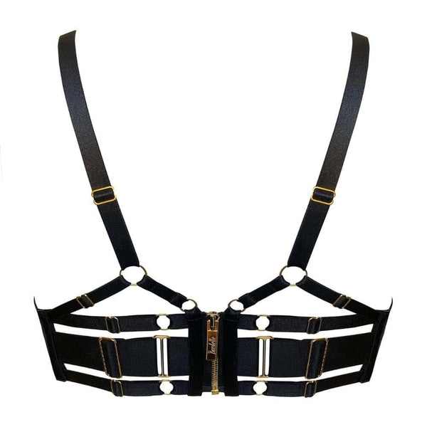 Soutien-Gorge Mesh Résille Balconnet Noir vue De Dos