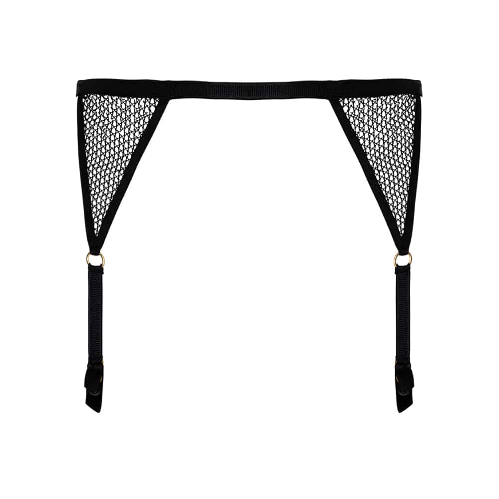 Ceinture porte-jarretelles noir avec résille moyenne BRACLI chez Brigade Mondaine