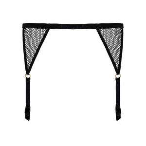 Ceinture porte-jarretelles noir avec résille moyenne BRACLI chez Brigade Mondaine