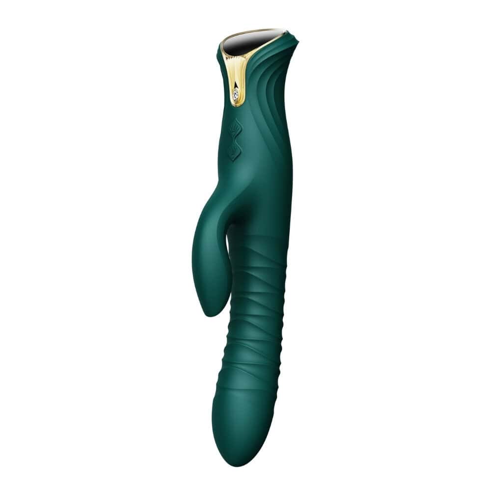 Vibromasseur Rabbit MOSE noir à double stimulation, surface mate texturée et lignes ergonomiques, présenté sur fond blanc dans une esthétique épurée et contemporaine.