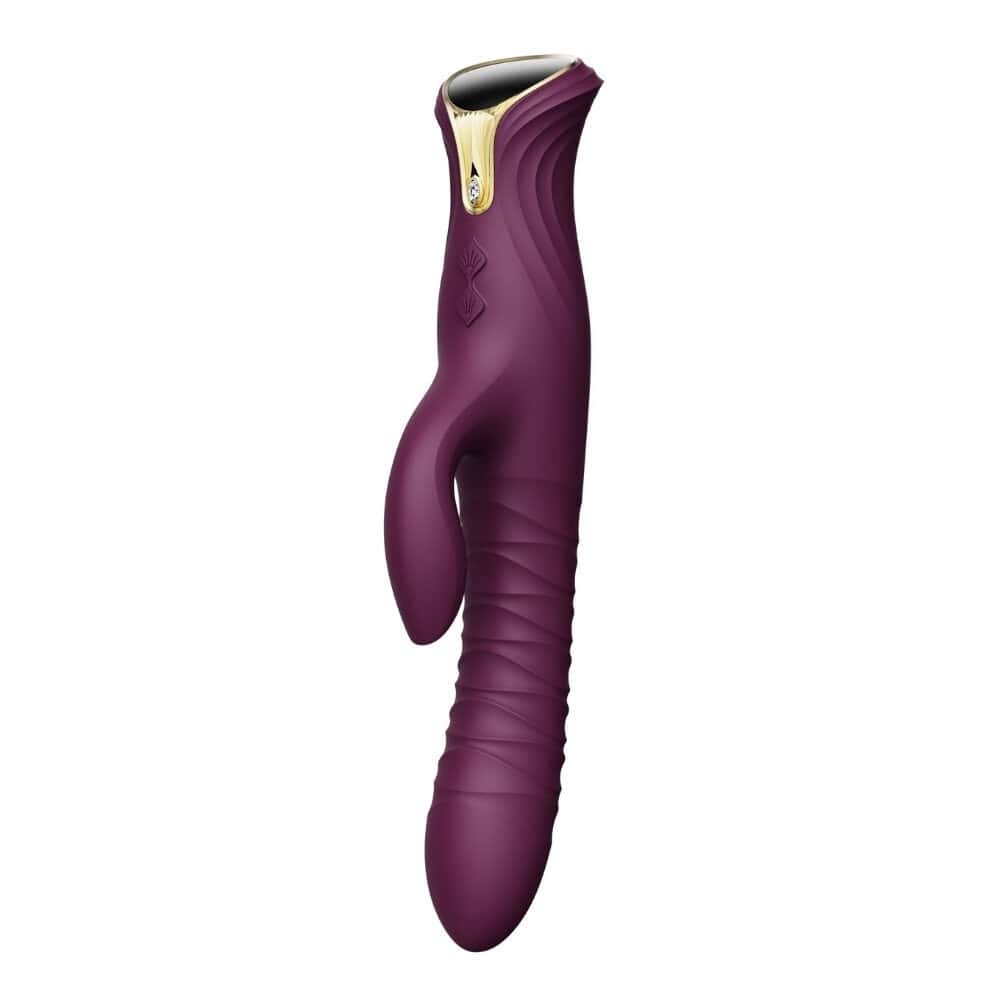 Vibromasseur Rabbit MOSE noir à double stimulation, surface mate texturée et lignes ergonomiques, présenté sur fond blanc dans une esthétique épurée et contemporaine.