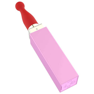 Stimulateur clitoridien compact en forme de rouge à lèvres, 10 modes de vibration, trois embouts interchangeables, rechargeable et étanche IPX5.