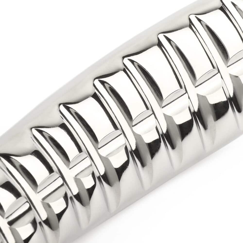 Dildo Devil’s en acier inoxydable de la marque Agent, accessoire de plaisir ergonomique avec reliefs sculptés, conçu pour une stimulation intense et précise. Produit élégant de la collection Mr. Steel chez Brigade Mondaine.