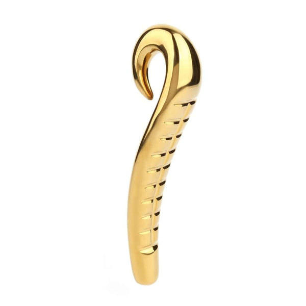 Dildo en acier inoxydable Doré Forme ergonomique en tentacule