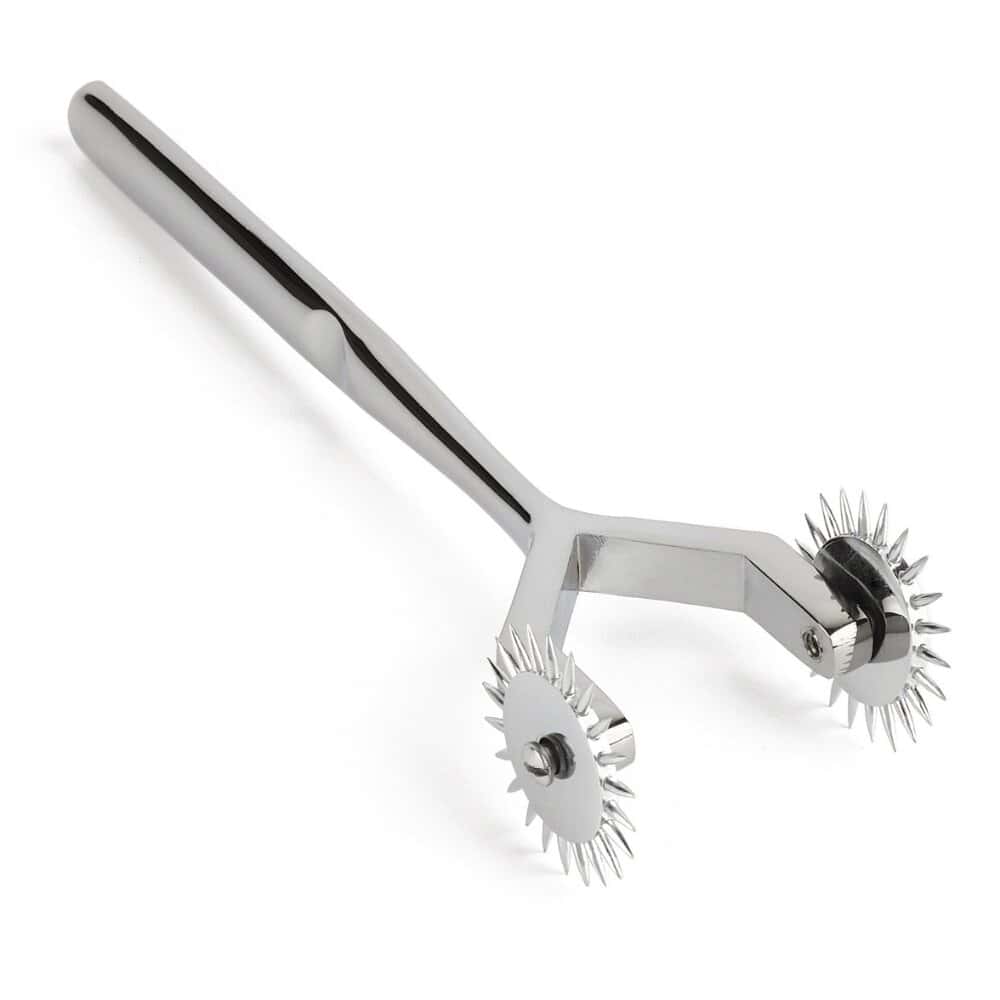 Doubles Roulettes multi-roues de Wartenberg en acier inoxydable Argenté pointes fines et affûtées pour jeu sensoriel