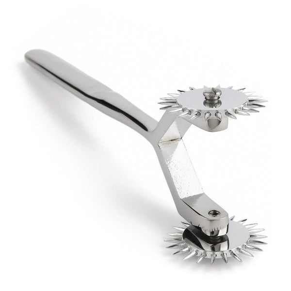 Doubles Roulettes multi-roues de Wartenberg en acier inoxydable Argenté pointes fines et affûtées pour jeu sensoriel