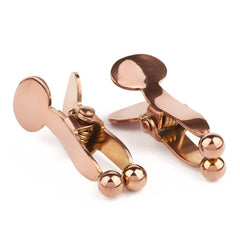 pinces à seins en acier inoxydable Rose Gold Fermeture mécanisme à ressort boules métalliques ajoutent un effet de traction progressif