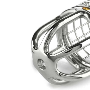 Cage de chasteté pour homme en Acier inoxydable surface polie facile à nettoyer durable non poreux et compatible avec tous les lubrifiants mécanisme de verrouillage avec cadenas et clé