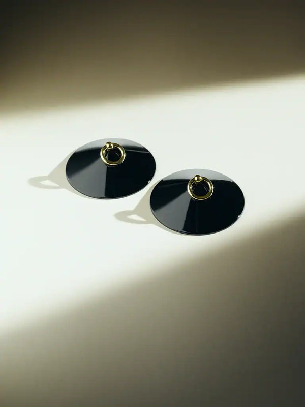 Photo de Nippies avec Anneaux de 3/4 en Émail couleur Noir