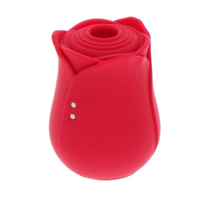 Stimulateur clitoridien rose en forme de bouton de fleur, au design lisse et arrondi, présenté sur fond blanc avec une finition soignée et moderne.
