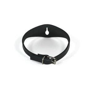 Vue arrière du choker 86853 en cuir pleine fleur, montrant la boucle réglable en nickel pour un ajustement parfait.