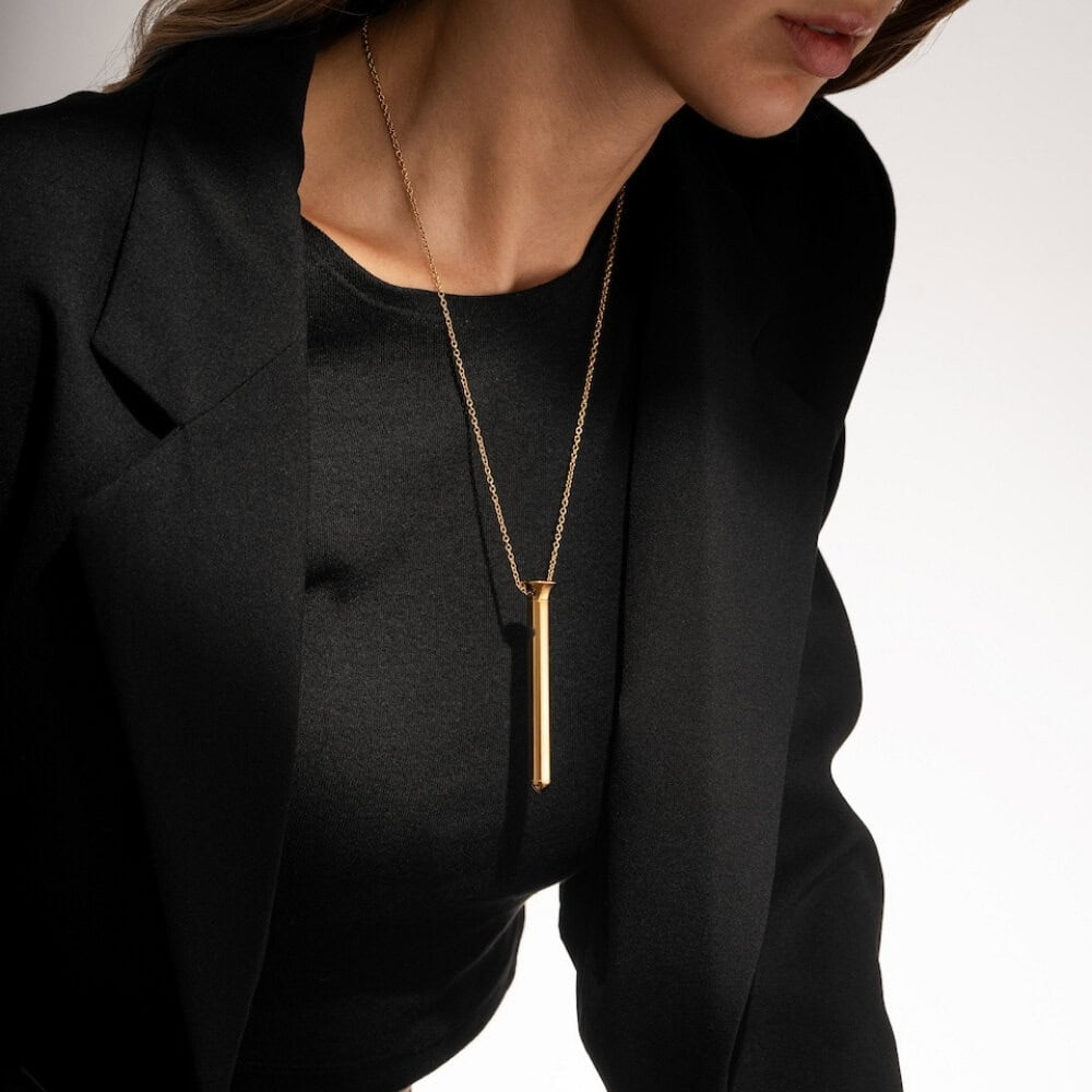 CRAVE - Collier Vibromasseur Vesper Mini Or 24kt