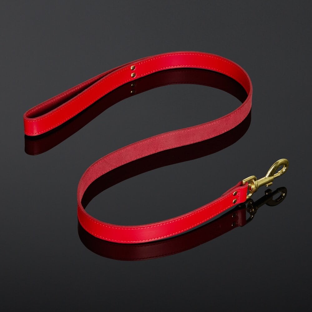 HOUSE of SXN - Laisse Rubrum Rotes Leder