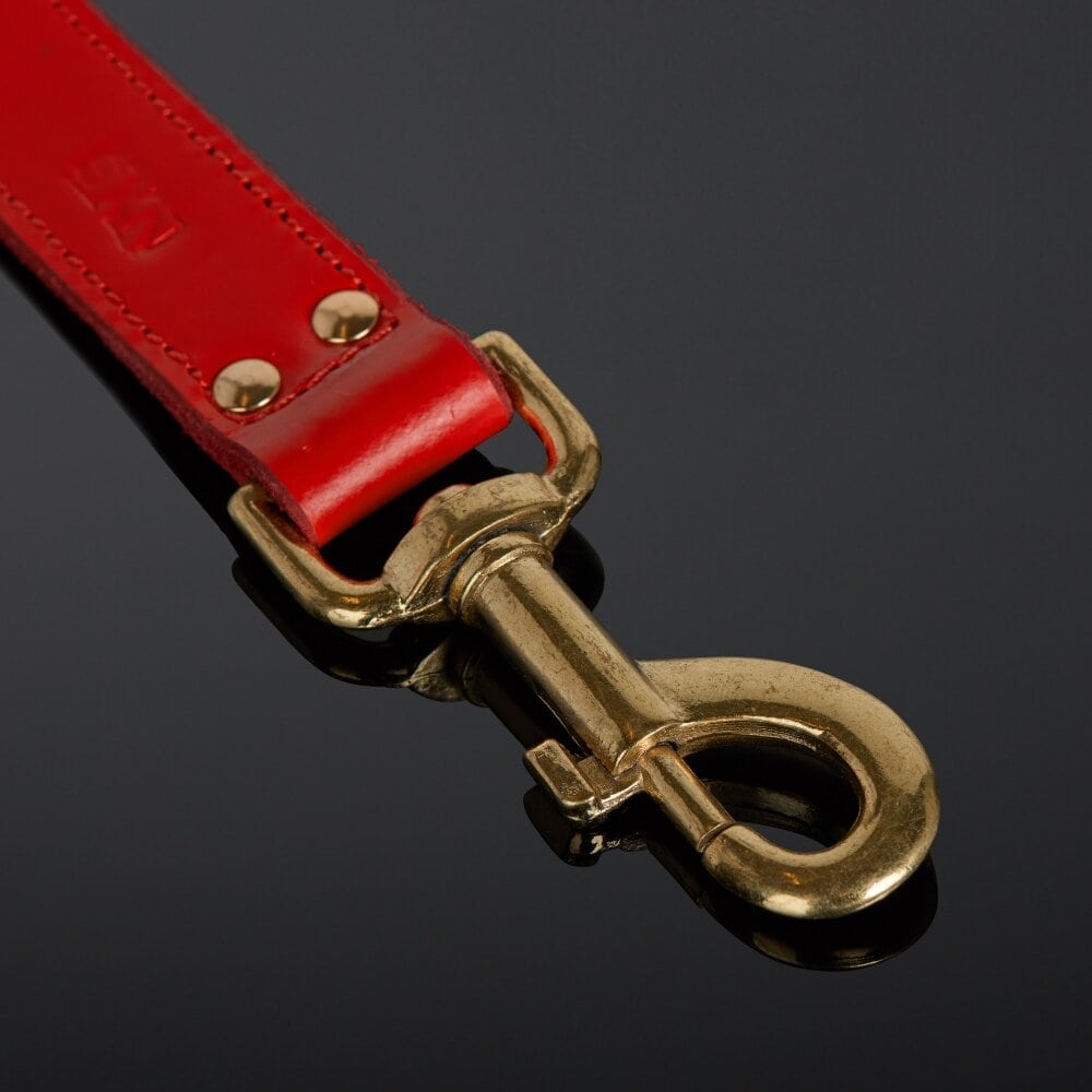 HOUSE of SXN - Laisse Rubrum Rotes Leder