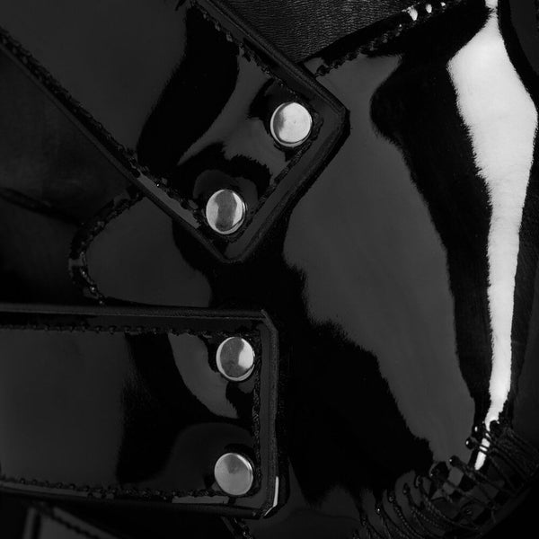 HOUSE of SXN - Muselière Cuir Verni Noir