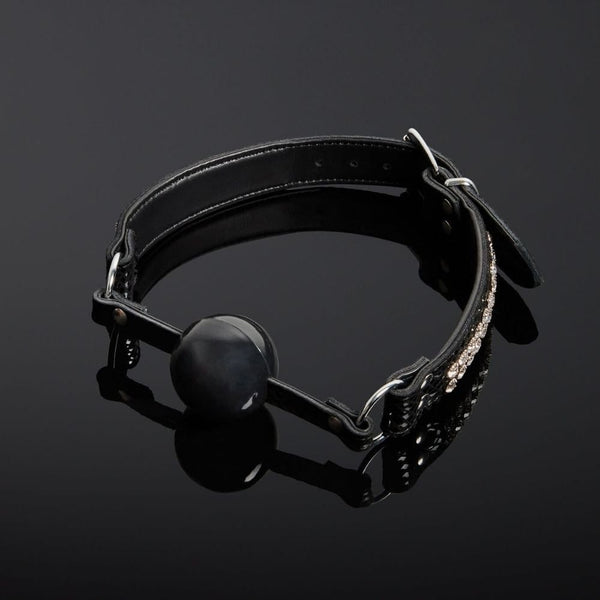 Photo Packshot GAG Cuir Serpens Cuir Vache et Silicone Noir et Cristaux