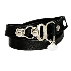 Choker noir en cuir vendu par Brigade Mondaine.