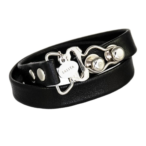 Choker noir en cuir vendu par Brigade Mondaine.