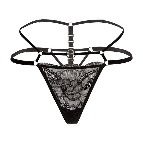 Packshot String Noir Dentelle et Velours