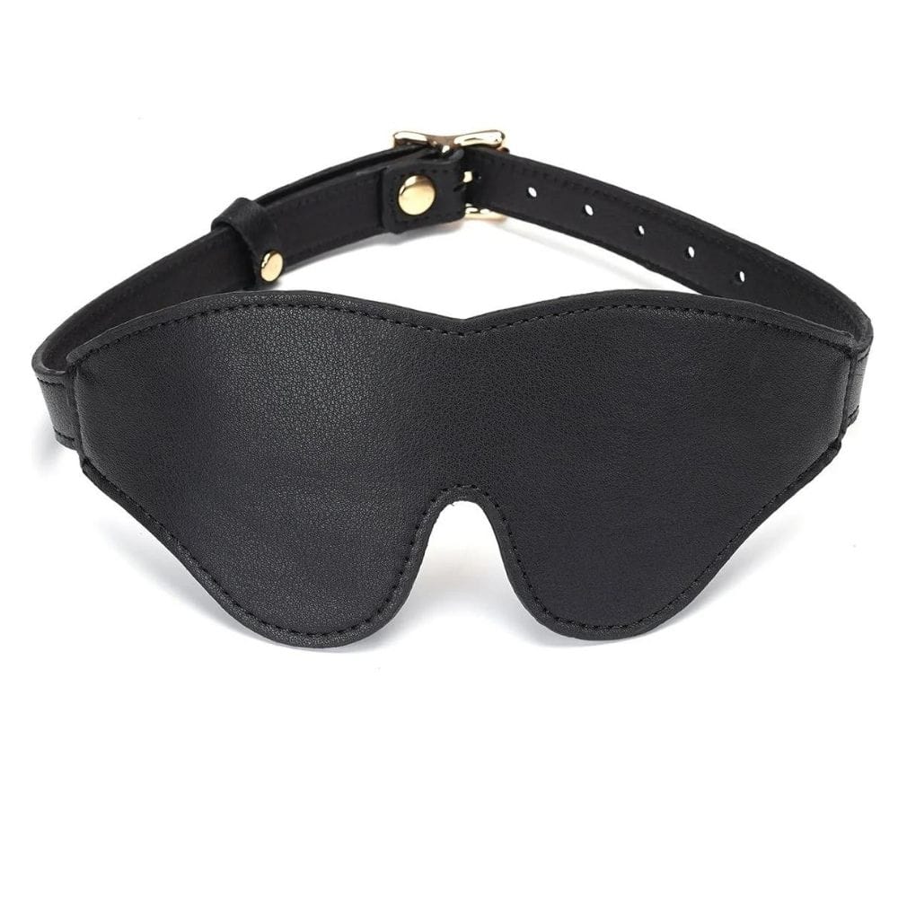 Packshot du Devant d'un Bandeau en Cuir Noir