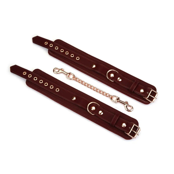 LIEBE SEELE - Fußfesseln Metallic Bordeaux